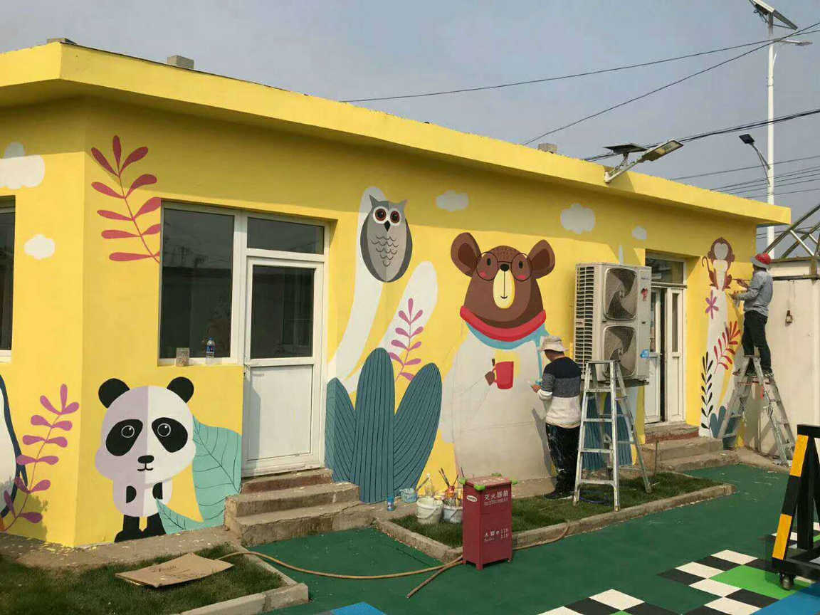 幼儿园彩绘墙绘多少钱