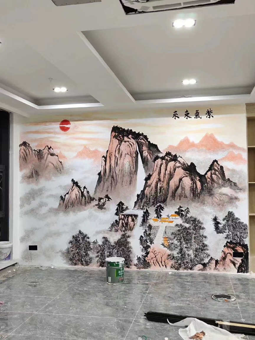 儿童卧室壁画背景墙手绘