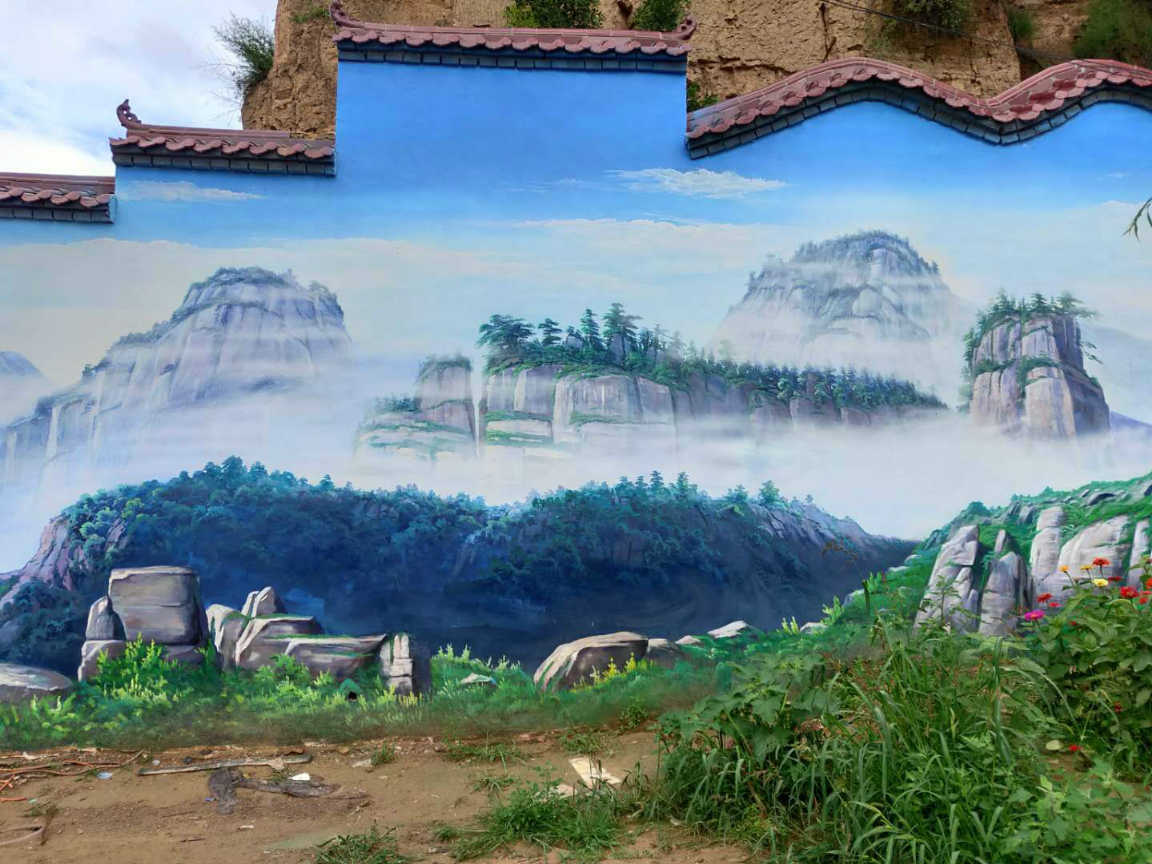 农家乐饭店外墙墙绘